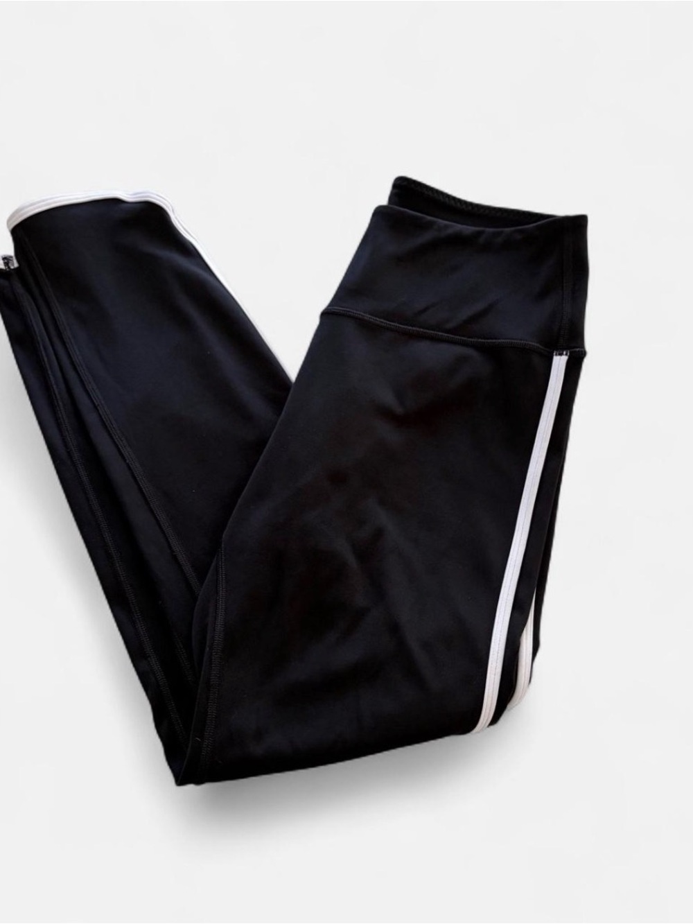 Victoria’s Secret Black Athletic Leggings with White Side Stripe